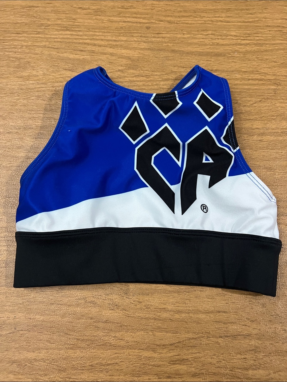 Kids Blue & White Athletic Crop Top - Brand Unspecified